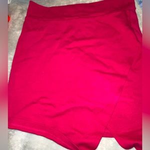 Pink one leg slit skirt